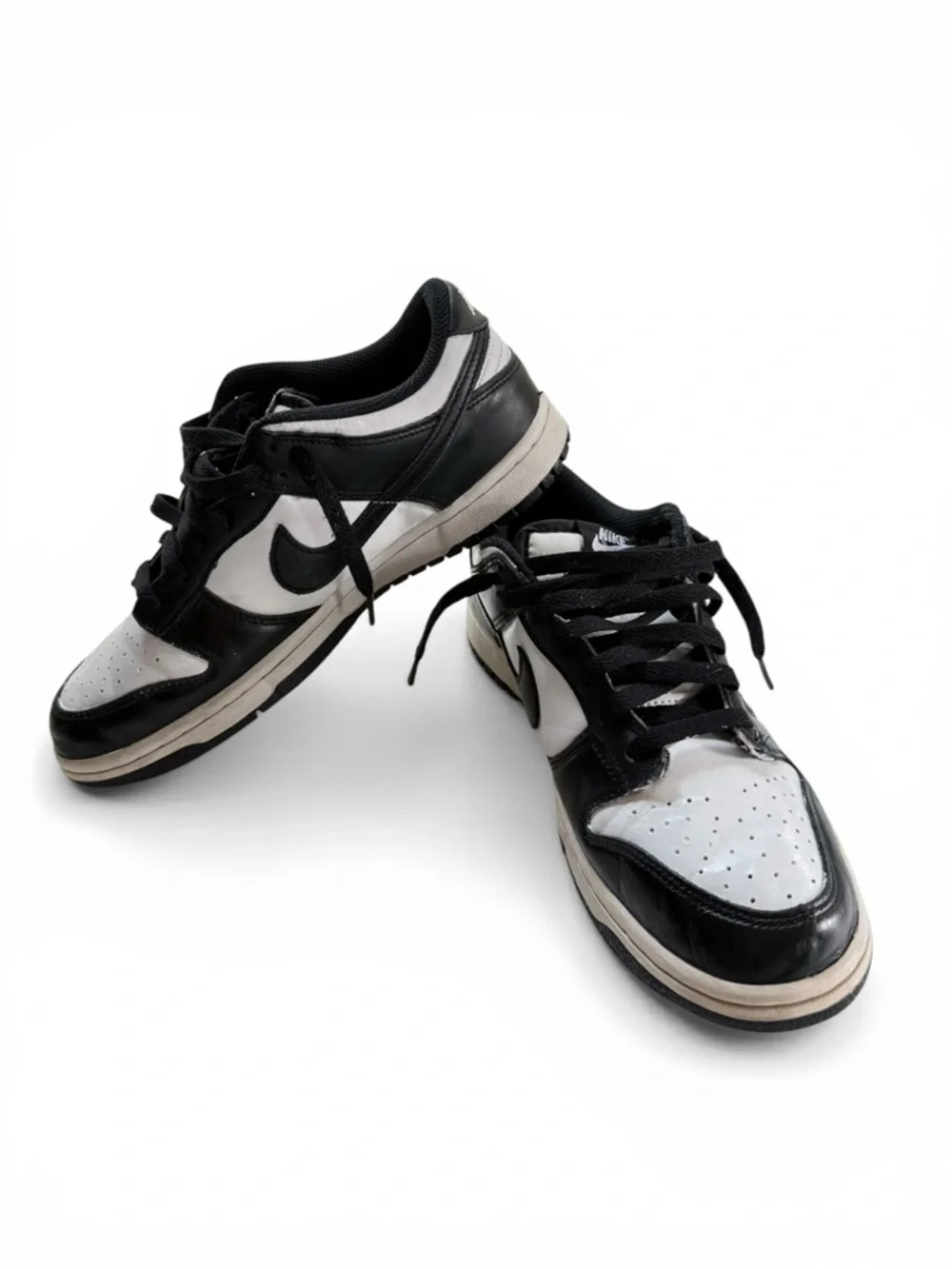 Nike Dunk Low Panda Sneakers Black White Size 7Y(Man), 8.5Y ( Woman) Lace-Up